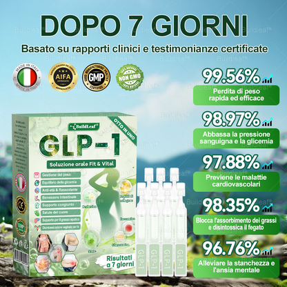 Negozio ufficiale |💖BuildLeaf® GLP-1 8-in-1 Fit & Vital Soluzione Orale (Solo una volta al giorno, cambiamenti visibili in 7 giorni) ✅ Per obesità, salute cardiovascolare, diabete, apnea notturna, salute intestinale, problemi articolari e altro